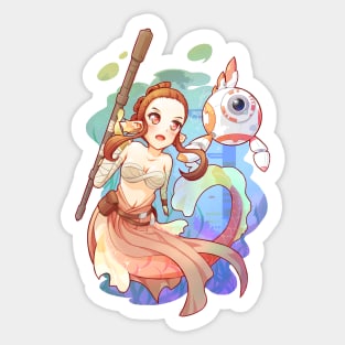 Fanart space mermaid Sticker